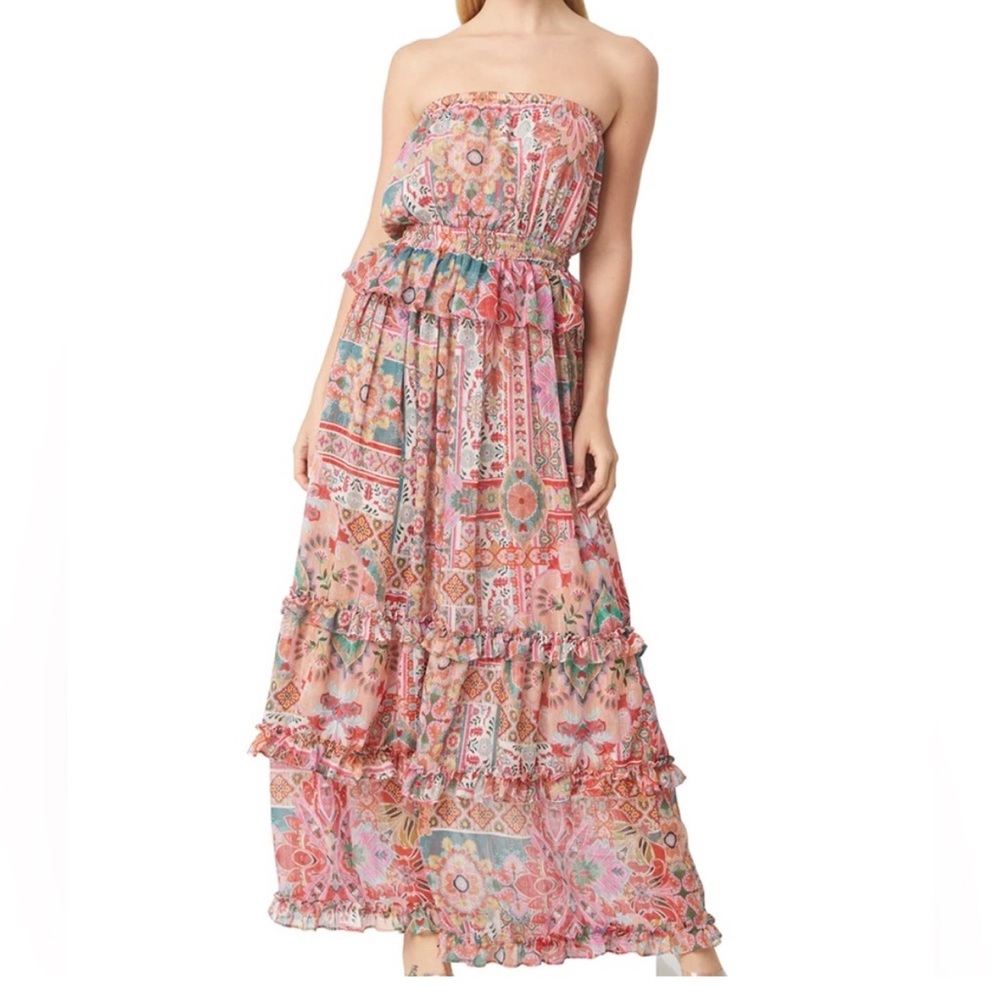 MISA Los Angeles Malaparta Dress. Palazzo Tile SizeXS. Worn with or w/o sleeves